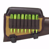 Tourbon Hunting Gun Rifle Butt Stock Cheek Rest Riser Canvas w/Ammo Cartridges Shells Holder Carrier .306,.30-08 Shooting - Panther Outdoor Equipment