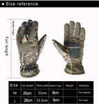 Winter Outdoor bionic camouflage hunting gloves, Windproof  wear-resistant fleece ski sports gloves 1 pair - Panther Outdoor Equipment