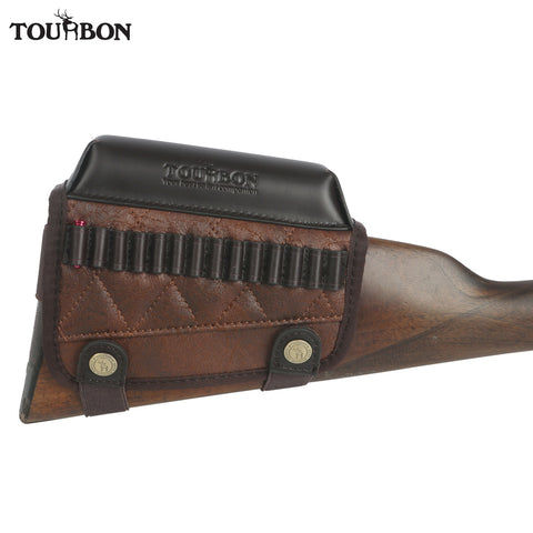 Tourbon Hunting Rimfire Rifle .22 LR /17 HMR Cartridges Bullet Ammo Holder Gun Buttstock Cheek Rest Riser Pad Shooting Accessory - Panther Outdoor Equipment